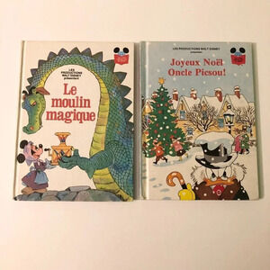Vtg  Le Moulin Magique and Joyeux Noel Oncle Picsou Disney Books French